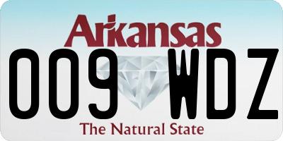 AR license plate 009WDZ