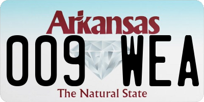 AR license plate 009WEA
