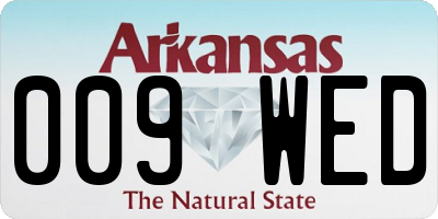 AR license plate 009WED