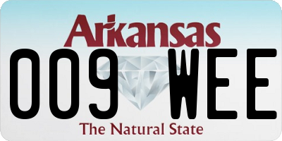 AR license plate 009WEE