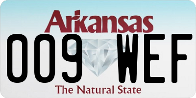 AR license plate 009WEF