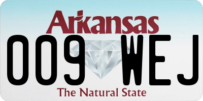 AR license plate 009WEJ