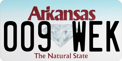 AR license plate 009WEK