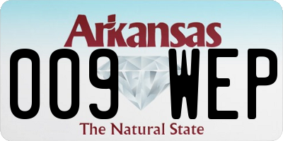 AR license plate 009WEP
