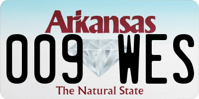 AR license plate 009WES