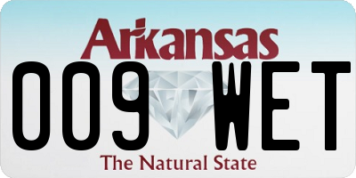 AR license plate 009WET