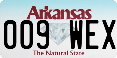 AR license plate 009WEX