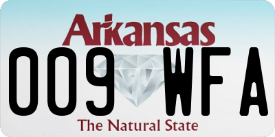 AR license plate 009WFA