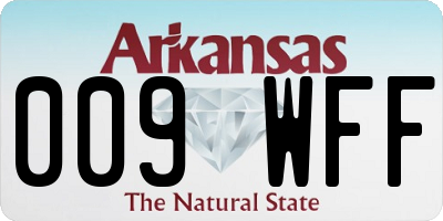 AR license plate 009WFF