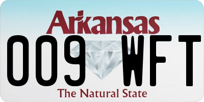 AR license plate 009WFT
