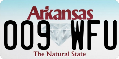 AR license plate 009WFU