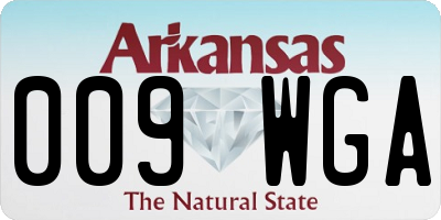 AR license plate 009WGA