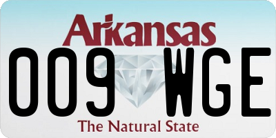 AR license plate 009WGE