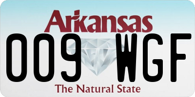 AR license plate 009WGF
