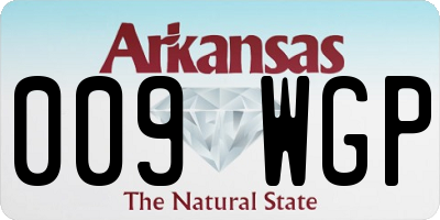 AR license plate 009WGP