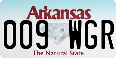 AR license plate 009WGR