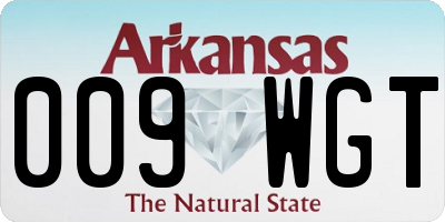 AR license plate 009WGT