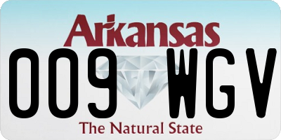 AR license plate 009WGV