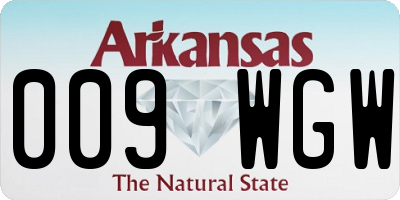 AR license plate 009WGW