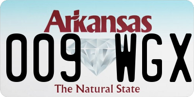 AR license plate 009WGX