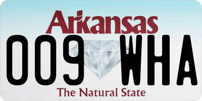 AR license plate 009WHA