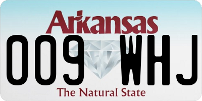 AR license plate 009WHJ