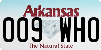 AR license plate 009WHO