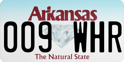 AR license plate 009WHR