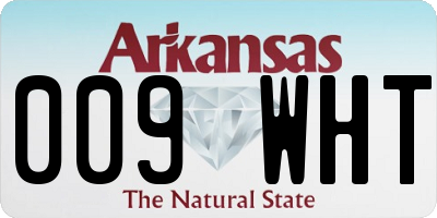 AR license plate 009WHT