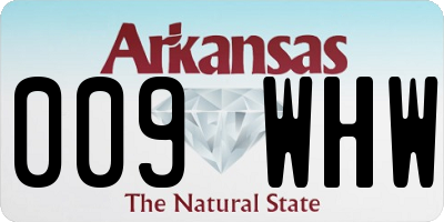 AR license plate 009WHW