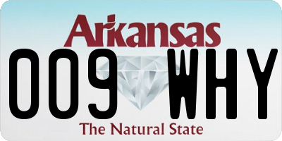 AR license plate 009WHY