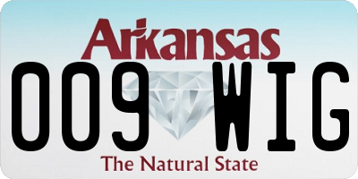 AR license plate 009WIG