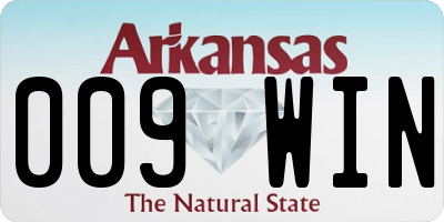 AR license plate 009WIN