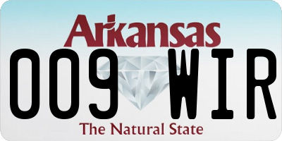 AR license plate 009WIR