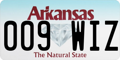 AR license plate 009WIZ