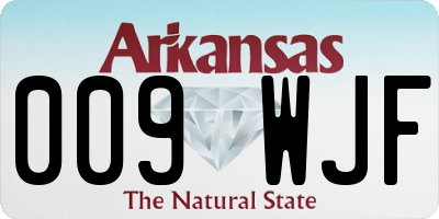 AR license plate 009WJF