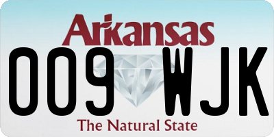 AR license plate 009WJK