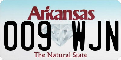 AR license plate 009WJN