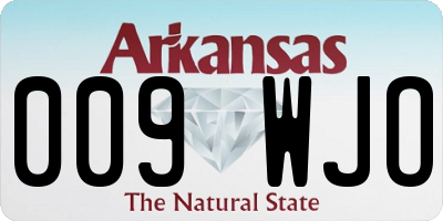 AR license plate 009WJO