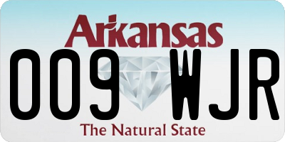 AR license plate 009WJR
