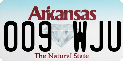 AR license plate 009WJU