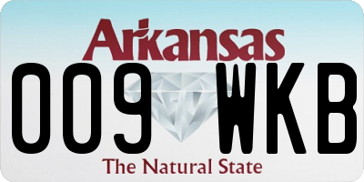 AR license plate 009WKB