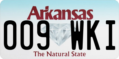 AR license plate 009WKI