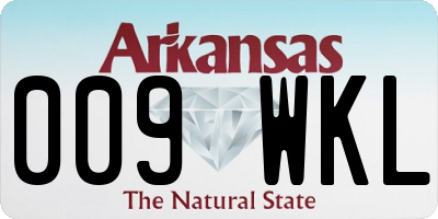 AR license plate 009WKL
