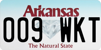 AR license plate 009WKT