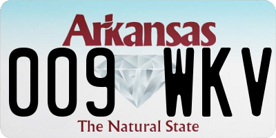 AR license plate 009WKV