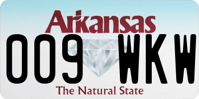 AR license plate 009WKW