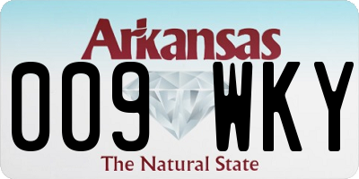 AR license plate 009WKY