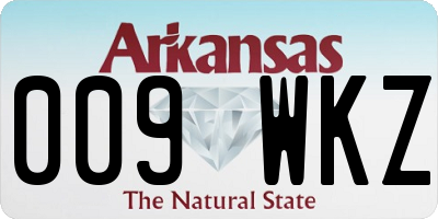 AR license plate 009WKZ