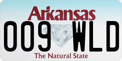 AR license plate 009WLD